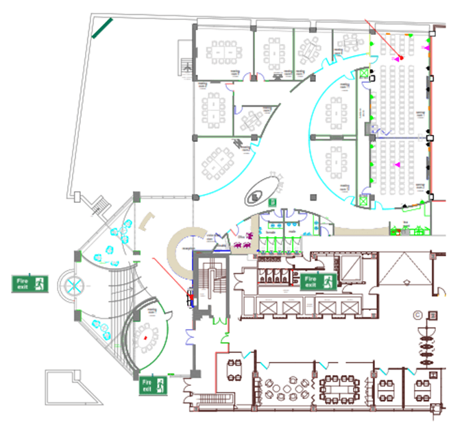 a floor plan our our Liverpool office client suite